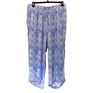 NWOT Woman Within 20WP Petite Blue and White Pants